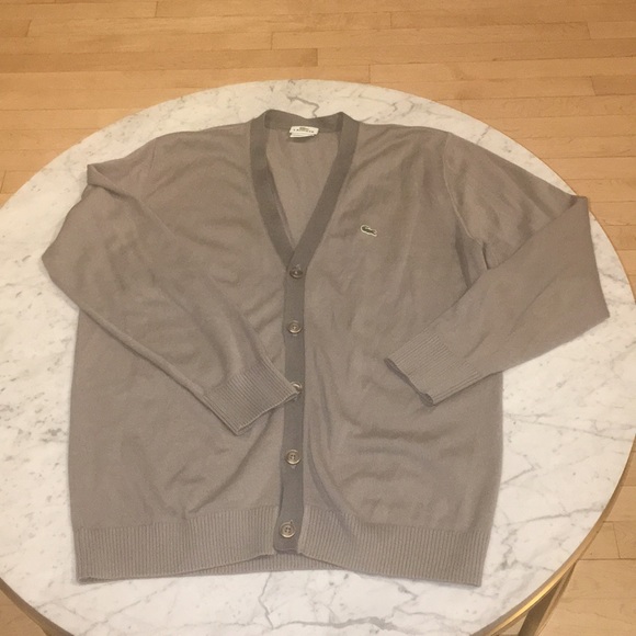 lacoste mens cardigan sweater